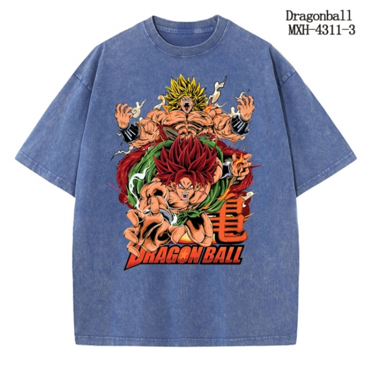 DRAGON BALL Anime peripheral pure cotton washed and worn T-shirt from S to 2XL  MXH-4311-3