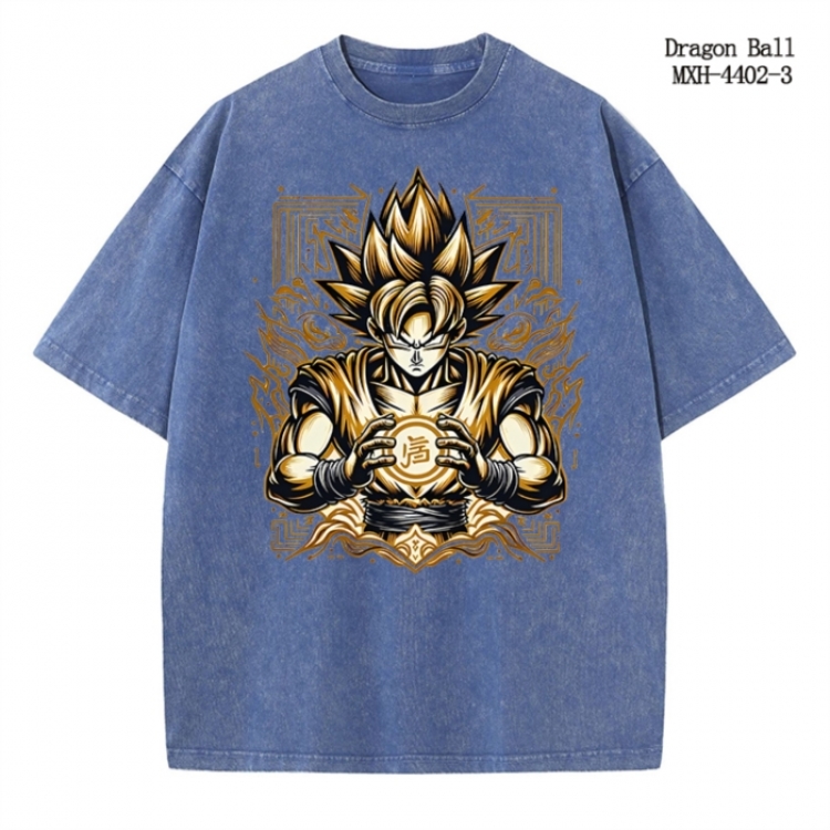 DRAGON BALL Anime peripheral pure cotton washed and worn T-shirt from S to 2XL MXH-4402-3