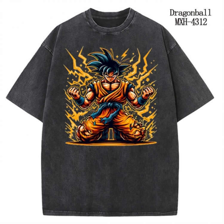 DRAGON BALL Anime peripheral pure cotton washed and worn T-shirt from S to 2XL MXH-4312