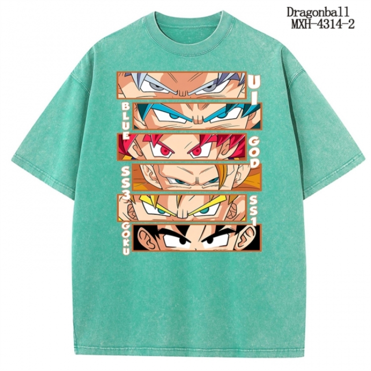 DRAGON BALL Anime peripheral pure cotton washed and worn T-shirt from S to 2XL  MXH-4314-2