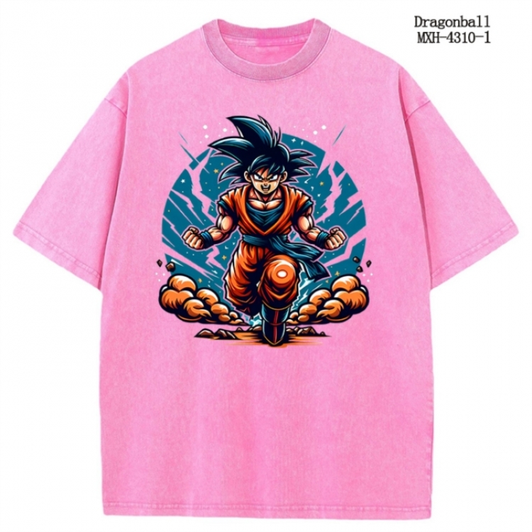 DRAGON BALL Anime peripheral pure cotton washed and worn T-shirt from S to 2XL  MXH-4310-1