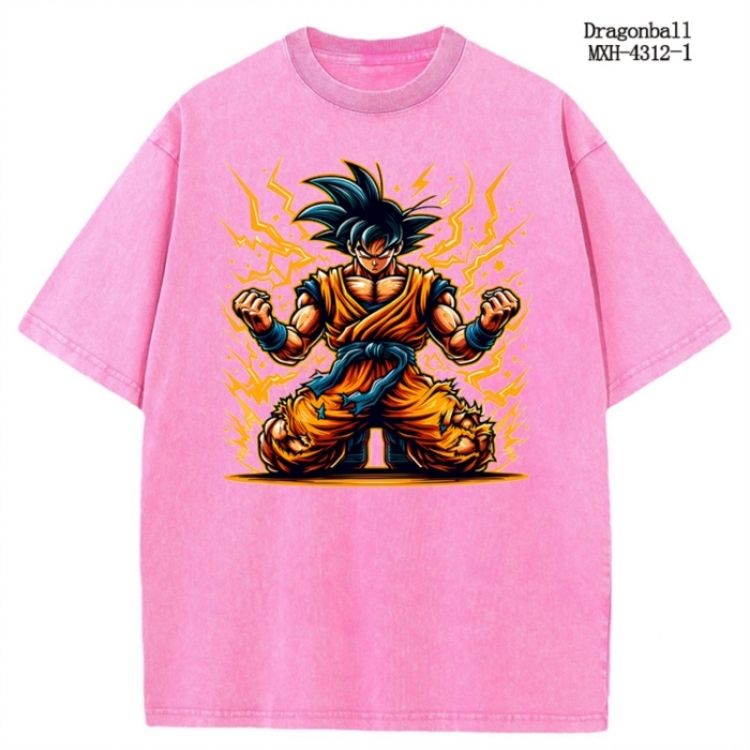 DRAGON BALL Anime peripheral pure cotton washed and worn T-shirt from S to 2XL  MXH-4312-1