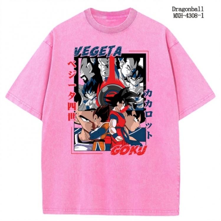 DRAGON BALL Anime peripheral pure cotton washed and worn T-shirt from S to 2XL MXH-4308-1