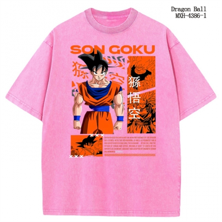 DRAGON BALL Anime peripheral pure cotton washed and worn T-shirt from S to 2XL  MXH-4386-1