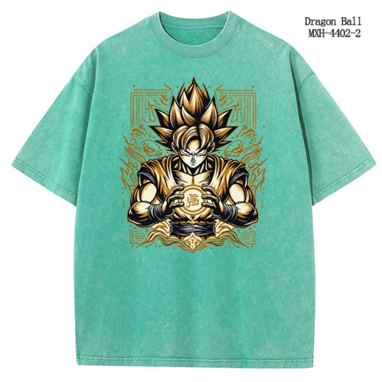 DRAGON BALL Anime peripheral pure cotton washed and worn T-shirt from S to 2XL MXH-4402-2