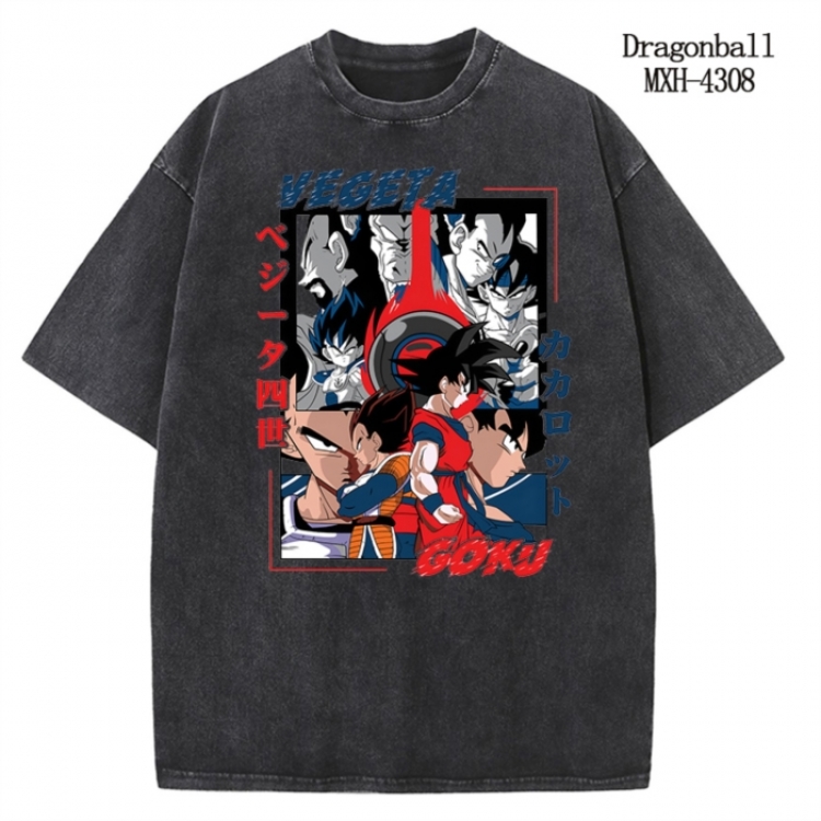 DRAGON BALL Anime peripheral pure cotton washed and worn T-shirt from S to 2XL MXH-4308
