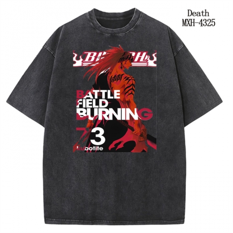Bleach Anime peripheral pure cotton washed and worn T-shirt from S to 2XL MXH-4325