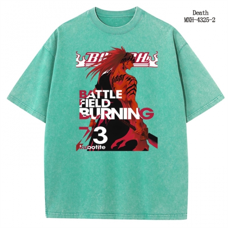 Bleach Anime peripheral pure cotton washed and worn T-shirt from S to 2XL MXH-4325-2