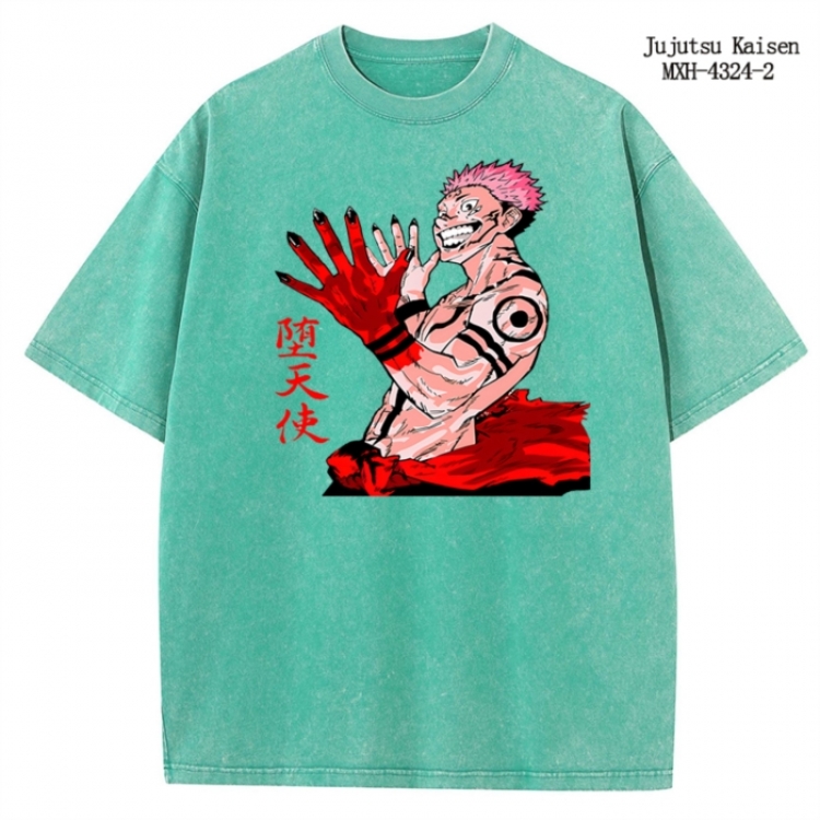 Jujutsu Kaisen Anime peripheral pure cotton washed and worn T-shirt from S to 2XL MXH-4324-2