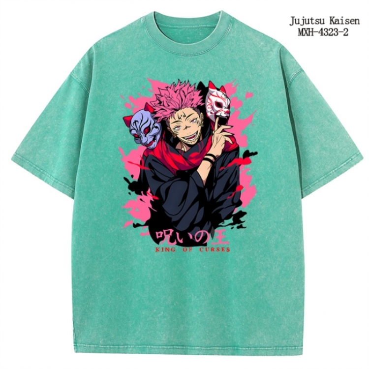 Jujutsu Kaisen Anime peripheral pure cotton washed and worn T-shirt from S to 2XL MXH-4323-2