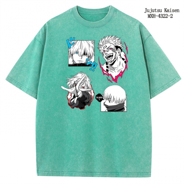 Jujutsu Kaisen Anime peripheral pure cotton washed and worn T-shirt from S to 2XL MXH-4322-2