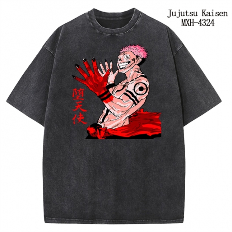 Jujutsu Kaisen Anime peripheral pure cotton washed and worn T-shirt from S to 2XL MXH-4324