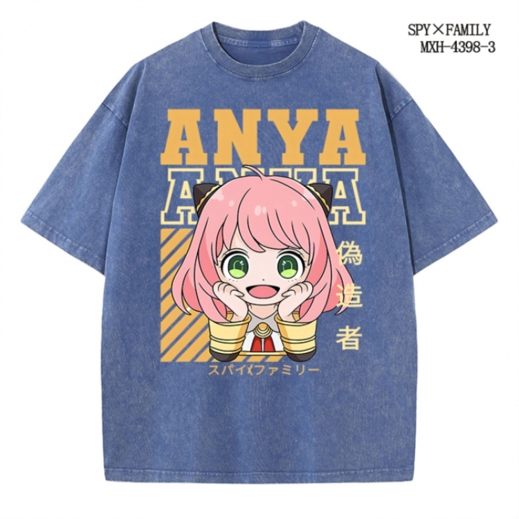 SPY×FAMILY Anime peripheral pure cotton washed and worn T-shirt from S to 2XL MXH-4398-3