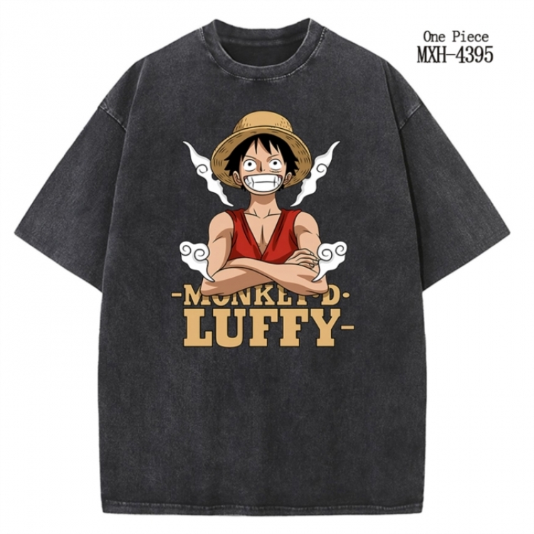 One Piece Anime peripheral pure cotton washed and worn T-shirt from S to 2XL MXH-4395
