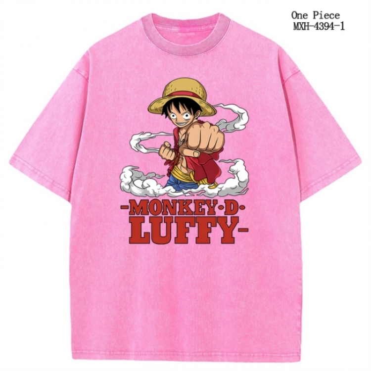 One Piece Anime peripheral pure cotton washed and worn T-shirt from S to 2XL  MXH-4394-1