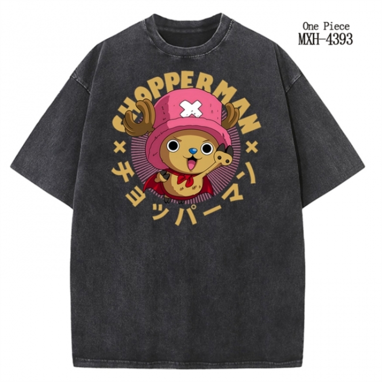 One Piece Anime peripheral pure cotton washed and worn T-shirt from S to 2XL  MXH-4393