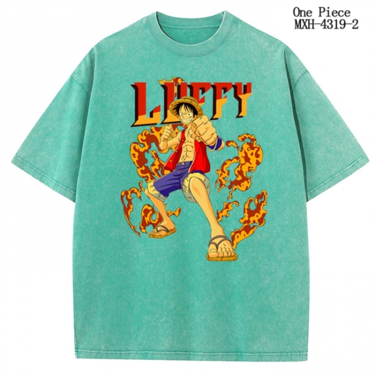 One Piece Anime peripheral pure cotton washed and worn T-shirt from S to 2XL MXH-4319-2