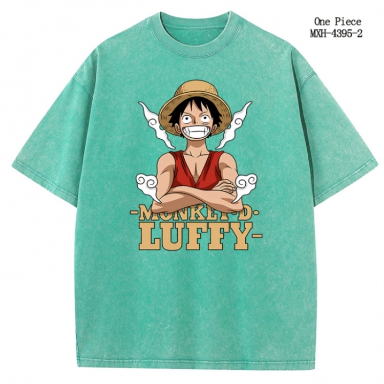 One Piece Anime peripheral pure cotton washed and worn T-shirt from S to 2XL  MXH-4395-2