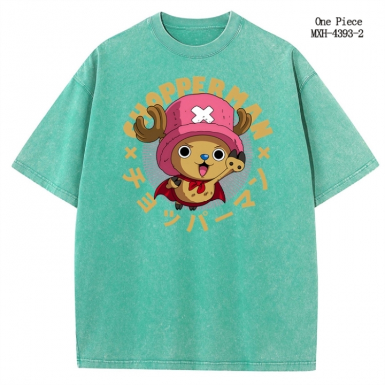 One Piece Anime peripheral pure cotton washed and worn T-shirt from S to 2XL  MXH-4393-2