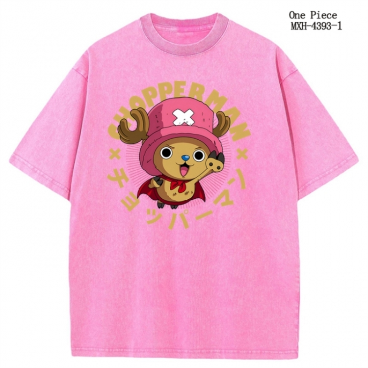 One Piece Anime peripheral pure cotton washed and worn T-shirt from S to 2XL  MXH-4393-1