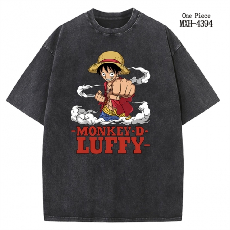 One Piece Anime peripheral pure cotton washed and worn T-shirt from S to 2XL  MXH-4394