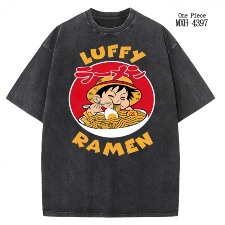 One Piece Anime peripheral pure cotton washed and worn T-shirt from S to 2XL  MXH-4397