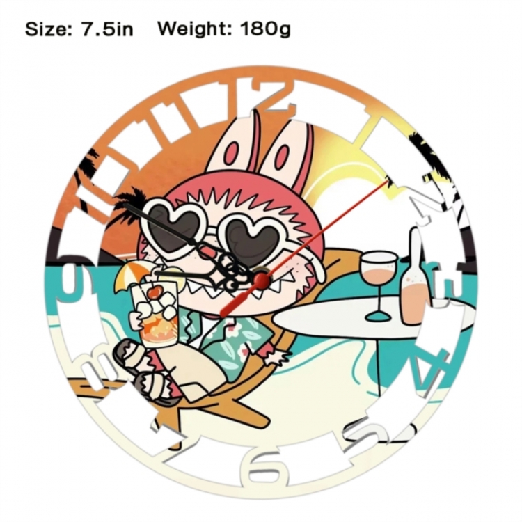 LABUBU Anime print alarm clock wall clock personality clock packaging