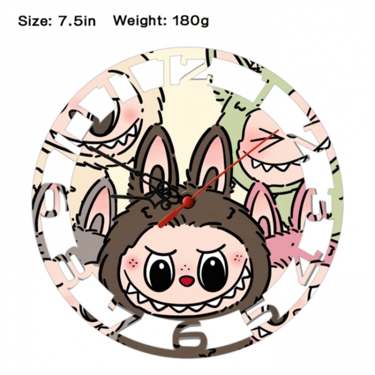 LABUBU Anime print alarm clock wall clock personality clock packaging