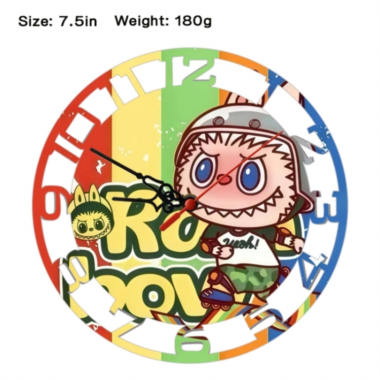 LABUBU Anime print alarm clock wall clock personality clock packaging