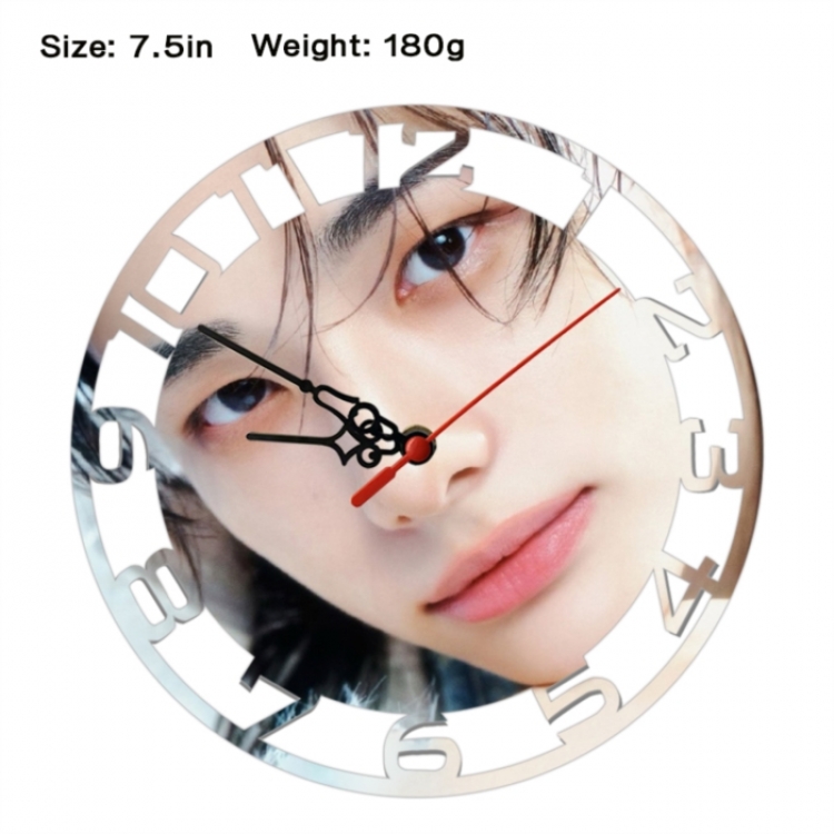 straykids Anime print alarm clock wall clock personality clock packaging size 25X25X4cm