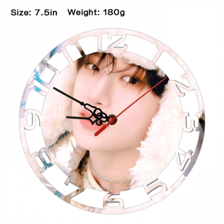 straykids Anime print alarm clock wall clock personality clock packaging size 25X25X4cm