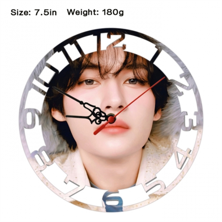 straykids Anime print alarm clock wall clock personality clock packaging size 25X25X4cm