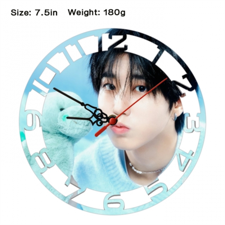 straykids Anime print alarm clock wall clock personality clock packaging size 25X25X4cm