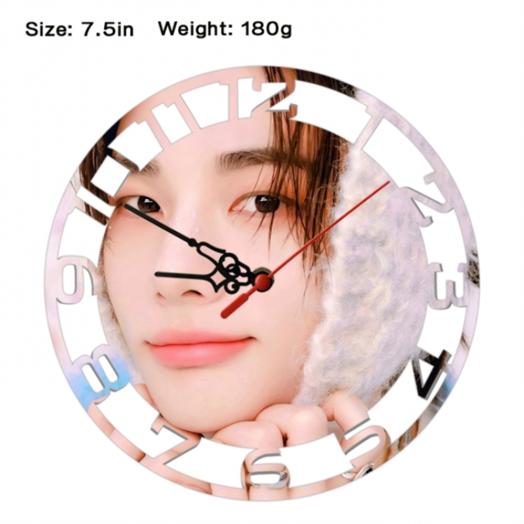 straykids Anime print alarm clock wall clock personality clock packaging size 25X25X4cm
