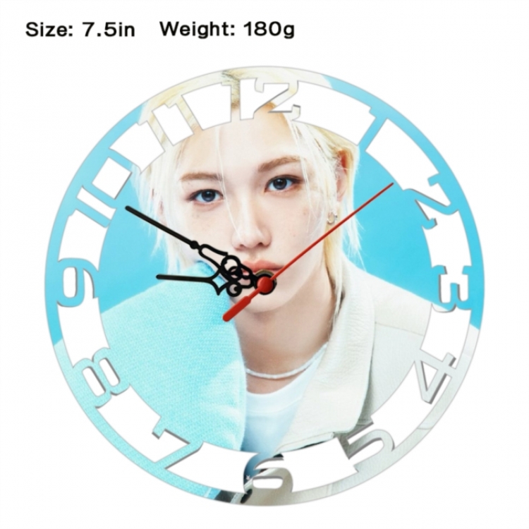 straykids Anime print alarm clock wall clock personality clock packaging size 25X25X4cm