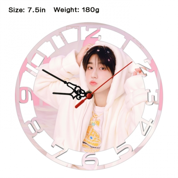 straykids Anime print alarm clock wall clock personality clock packaging size 25X25X4cm