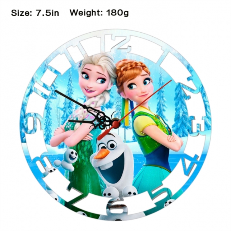 Frozen Anime print alarm clock wall clock personality clock packaging size 25X25X4cm