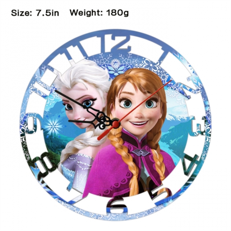 Frozen Anime print alarm clock wall clock personality clock packaging size 25X25X4cm