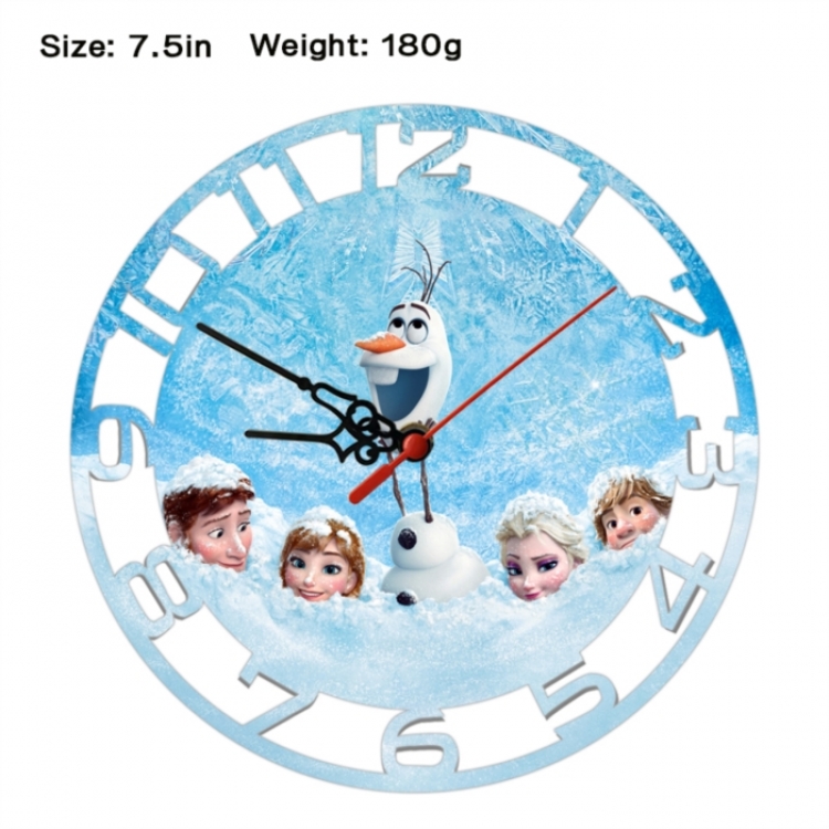 Frozen Anime print alarm clock wall clock personality clock packaging size 25X25X4cm