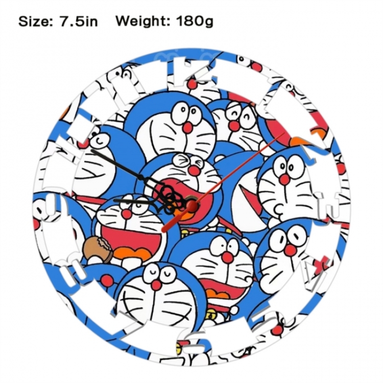 Doraemon Anime print alarm clock wall clock personality clock packaging size 25X25X4cm