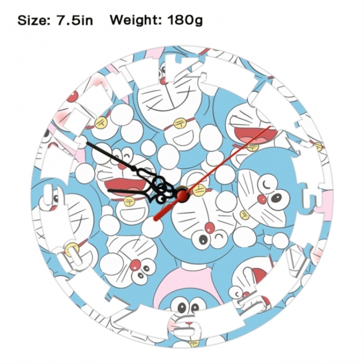 Doraemon Anime print alarm clock wall clock personality clock packaging size 25X25X4cm
