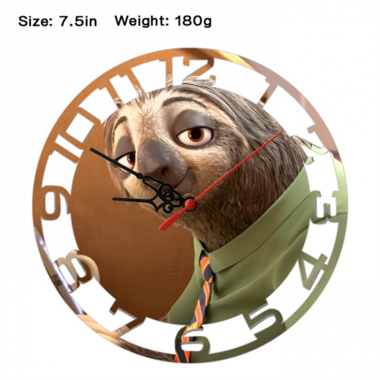 Zootopia Anime print alarm clock wall clock personality clock packaging size 25X25X4cm