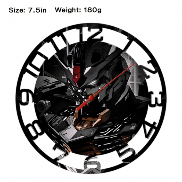 Gundam Anime print alarm clock wall clock personality clock packaging size 25X25X4cm
