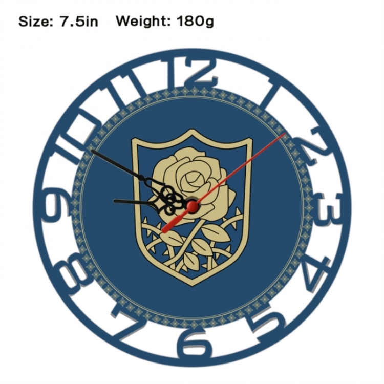 Black Clover Anime print alarm clock wall clock personality clock packaging size 25X25X4cm