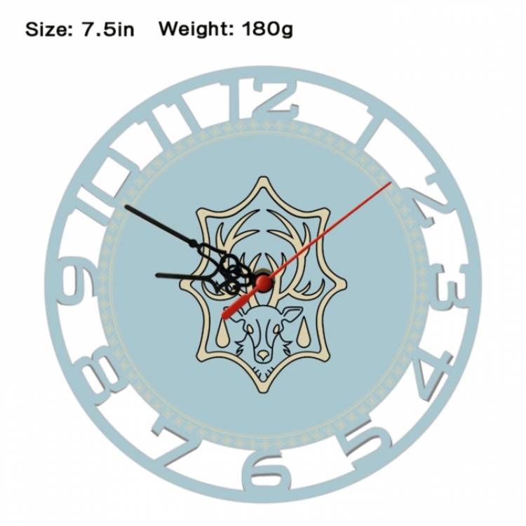 Black Clover Anime print alarm clock wall clock personality clock packaging size 25X25X4cm