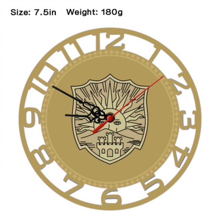 Black Clover Anime print alarm clock wall clock personality clock packaging size 25X25X4cm