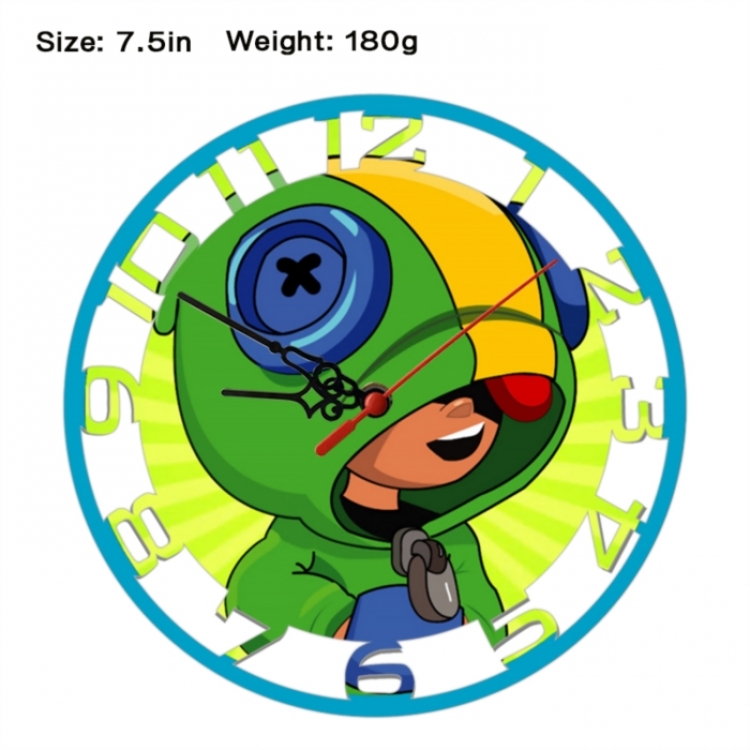 Brawl Stars Anime print alarm clock wall clock personality clock packaging size 25X25X4cm