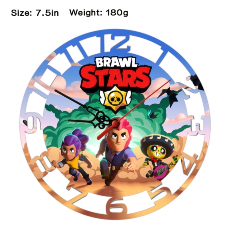Brawl Stars Anime print alarm clock wall clock personality clock packaging size 25X25X4cm