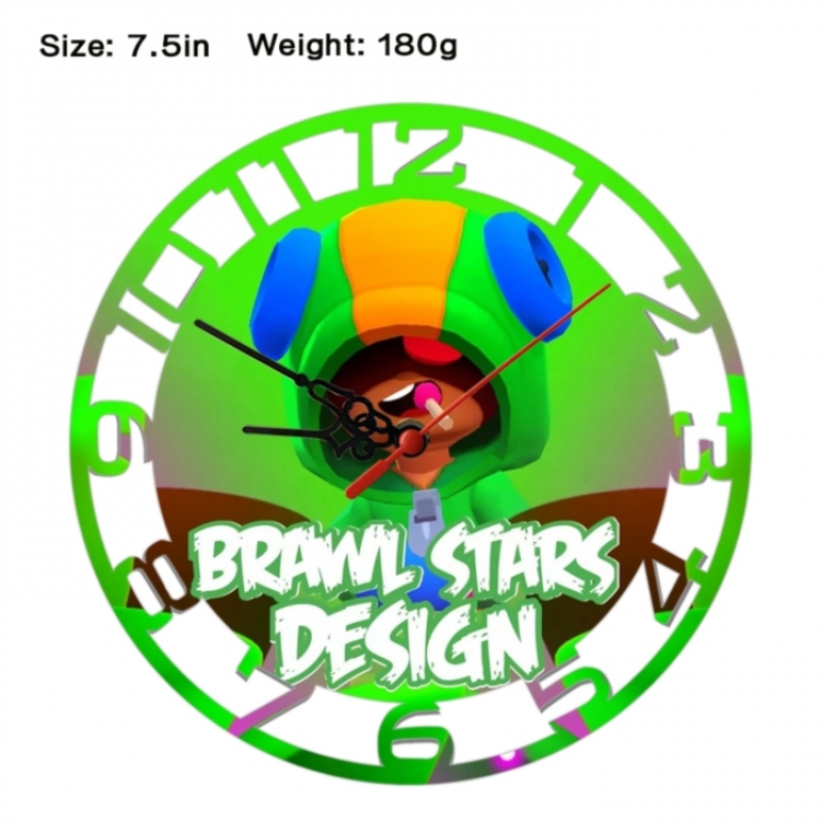 Brawl Stars Anime print alarm clock wall clock personality clock packaging size 25X25X4cm