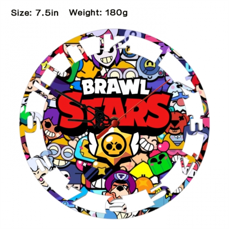 Brawl Stars Anime print alarm clock wall clock personality clock packaging size 25X25X4cm